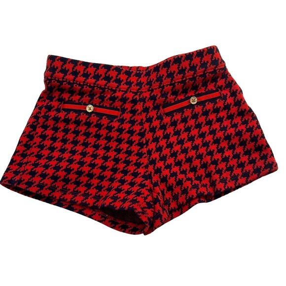 Janie & Jack Red Houndstooth Shorts Size 5 Excellent Condition- Girls - Picture 1 of 3